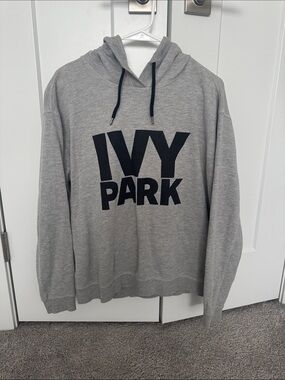 IVY PARK Gray Hoodie with Black Logo